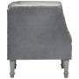 Sillón de cuero de cabra auténtico gris de vidaXL, Sillones - Ref: Foro24-286618, Precio: 250,03 €, Descuento: %