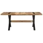 Mesa de comedor madera de mango rugosa 180x90x76 cm de vidaXL, Mesas de cocina y de comedor - Ref: Foro24-321610, Precio: 406...