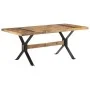 Mesa de comedor madera de mango rugosa 180x90x76 cm de vidaXL, Mesas de cocina y de comedor - Ref: Foro24-321610, Precio: 406...