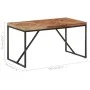 Mesa de comedor de madera maciza de mango y acacia 140x70x76 cm de vidaXL, Mesas de cocina y de comedor - Ref: Foro24-323548,...
