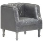 Sillón de cuero de cabra auténtico gris de vidaXL, Sillones - Ref: Foro24-286618, Precio: 250,03 €, Descuento: %