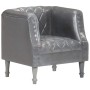 Sillón de cuero de cabra auténtico gris de vidaXL, Sillones - Ref: Foro24-286618, Precio: 250,03 €, Descuento: %