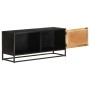 Mueble para TV de madera maciza de mango rugosa 90x30x40 cm de vidaXL, Muebles TV - Ref: Foro24-323150, Precio: 154,23 €, Des...