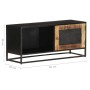 Mueble para TV de madera maciza de mango rugosa 90x30x40 cm de vidaXL, Muebles TV - Ref: Foro24-323150, Precio: 154,23 €, Des...