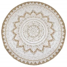 Alfombra redonda yute trenzado estampado 180 cm de vidaXL, Alfombras - Ref: Foro24-343587, Precio: 117,19 €, Descuento: %