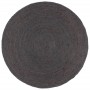 Alfombra de yute tejida a mano redonda gris oscuro 210 cm de vidaXL, Alfombras - Ref: Foro24-343597, Precio: 112,54 €, Descue...