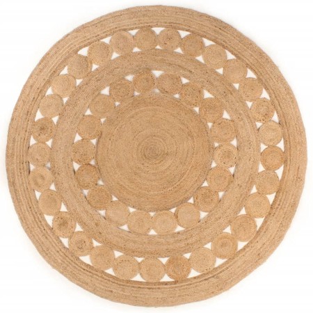 Alfombra redonda de yute trenzado 180 cm de vidaXL, Alfombras - Ref: Foro24-343590, Precio: 111,01 €, Descuento: %