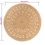 Alfombra redonda de yute trenzado 180 cm de vidaXL, Alfombras - Ref: Foro24-343590, Precio: 111,01 €, Descuento: %