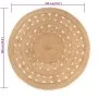 Alfombra redonda de yute trenzado 180 cm de vidaXL, Alfombras - Ref: Foro24-343590, Precio: 104,58 €, Descuento: %