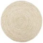 Alfombra hecha a mano de yute marrón y blanco 180 cm de vidaXL, Alfombras - Ref: Foro24-343617, Precio: 98,45 €, Descuento: %