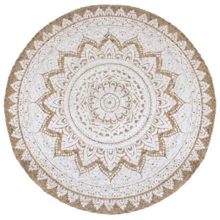 Alfombra redonda yute trenzado estampado 240 cm de vidaXL, Alfombras - Ref: Foro24-343589, Precio: 184,66 €, Descuento: %