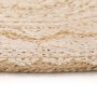 Alfombra redonda yute trenzado estampado 240 cm de vidaXL, Alfombras - Ref: Foro24-343589, Precio: 184,66 €, Descuento: %