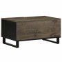Mesa de centro madera maciza de mango negra 80x50x40 cm en Mesas de centro | Comprar online en Foru.es