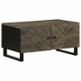Mesa de centro madera maciza de mango negra 80x50x40 cm en Mesas de centro | Comprar online en Foru.es