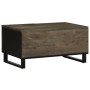 Mesa de centro madera maciza de mango negra 80x50x40 cm en Mesas de centro | Comprar online en Foru.es