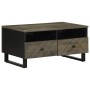 Mesa de centro madera maciza de mango negra 80x54x40 cm en Mesas de centro | Comprar online en Foru.es