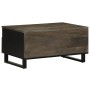 Mesa de centro madera maciza de mango negra 80x54x40 cm en Mesas de centro | Comprar online en Foru.es