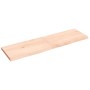 Estante de pared madera maciza roble sin tratar 140x40x(2-4) cm de vidaXL, Estantes y estanterías - Ref: Foro24-363582, Preci...