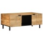 Mesa de centro madera maciza de mango negra 100x54x40 cm marrón en Mesas de centro | Comprar online en Foru.es
