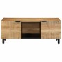 Mesa de centro madera maciza de mango negra 100x54x40 cm marrón en Mesas de centro | Comprar online en Foru.es
