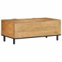 Mesa de centro madera maciza de mango negra 100x54x40 cm marrón en Mesas de centro | Comprar online en Foru.es