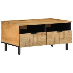 Mesa de centro madera maciza de mango marrón 80x54x40 cm en Mesas de centro | Comprar online en Foru.es