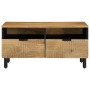 Mesa de centro madera maciza de mango marrón 80x54x40 cm en Mesas de centro | Comprar online en Foru.es