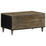 Mesa de centro de madera maciza de mango gris claro 80x50x40 cm en Mesas de centro | Comprar online en Foru.es