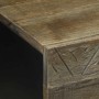 Mesa de centro de madera maciza de mango gris claro 80x50x40 cm en Mesas de centro | Comprar online en Foru.es