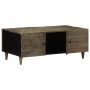 Mesa de centro madera maciza de mango gris claro 100x54x40 cm en Mesas de centro | Comprar online en Foru.es