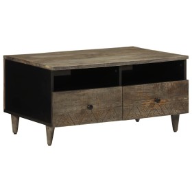 Mesa de centro madera maciza de mango gris claro 80x54x40 cm en Mesas de centro | Comprar online en Foru.es
