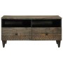 Mesa de centro madera maciza de mango gris claro 80x54x40 cm en Mesas de centro | Comprar online en Foru.es