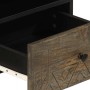 Mesa de centro madera maciza de mango gris claro 80x54x40 cm en Mesas de centro | Comprar online en Foru.es