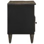 Mueble de TV madera maciza de mango negro 100x33x46 cm en Muebles TV | Comprar online en Foru.es