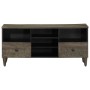 Mueble de TV madera maciza de mango negro 100x33x46 cm en Muebles TV | Comprar online en Foru.es