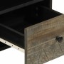 Mueble de TV madera maciza de mango negro 100x33x46 cm en Muebles TV | Comprar online en Foru.es