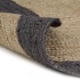 Alfombra hecha a mano de yute con borde gris oscuro 210 cm de vidaXL, Alfombras - Ref: Foro24-343606, Precio: 125,49 €, Descu...