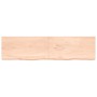 Estante de pared madera maciza roble sin tratar 200x50x(2-6) cm de vidaXL, Estantes y estanterías - Ref: Foro24-363609, Preci...