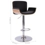 Taburete de cocina cuero sintético negro de vidaXL, Taburetes de cocina - Ref: Foro24-287378, Precio: 96,09 €, Descuento: %