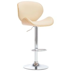Taburete de cocina cuero sintético color crema de vidaXL, Taburetes de cocina - Ref: Foro24-287411, Precio: 154,65 €, Descuen...