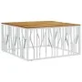 Mesa de centro acero inoxidable y madera maciza acacia plateado de vidaXL, Mesas de centro - Ref: Foro24-350071, Precio: 154,...