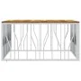 Mesa de centro acero inoxidable y madera maciza acacia plateado de vidaXL, Mesas de centro - Ref: Foro24-350071, Precio: 154,...