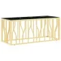 Stainless steel and gold glass coffee table 110x45x45 cm by vidaXL, Coffee table - Ref: Foro24-350052, Price: 204,32 €, Disco...