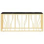 Mesa de centro de acero inoxidable y vidrio dorada 110x45x45 cm de vidaXL, Mesas de centro - Ref: Foro24-350052, Precio: 207,...