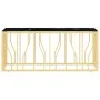 Mesa de centro de acero inoxidable y vidrio dorada 110x45x45 cm de vidaXL, Mesas de centro - Ref: Foro24-350052, Precio: 204,...