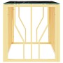 Mesa de centro de acero inoxidable y vidrio dorada 110x45x45 cm de vidaXL, Mesas de centro - Ref: Foro24-350052, Precio: 207,...