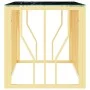 Mesa de centro de acero inoxidable y vidrio dorada 110x45x45 cm de vidaXL, Mesas de centro - Ref: Foro24-350052, Precio: 204,...