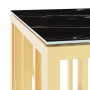 Mesa de centro de acero inoxidable y vidrio dorada 110x45x45 cm de vidaXL, Mesas de centro - Ref: Foro24-350052, Precio: 207,...