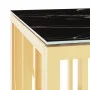 Mesa de centro de acero inoxidable y vidrio dorada 110x45x45 cm de vidaXL, Mesas de centro - Ref: Foro24-350052, Precio: 204,...
