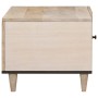 Mesa de Café Beige 80 x 50 x 40 cm Madera maciza de Acacia en Mesas de centro | Comprar online en Foru.es